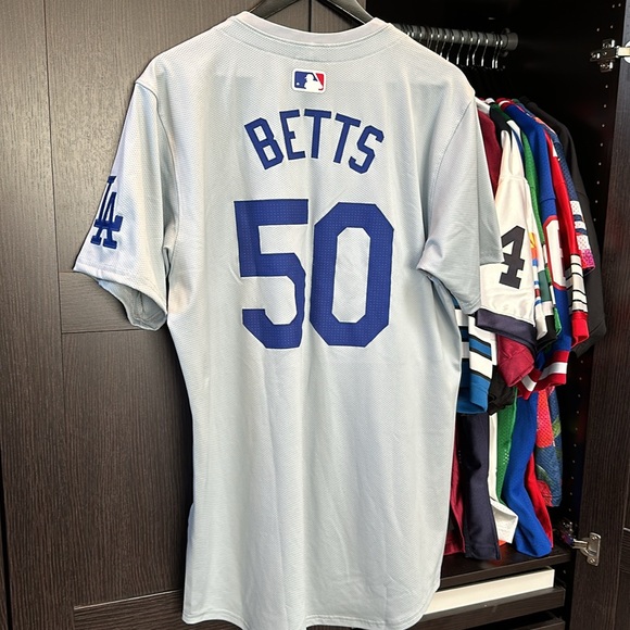 Mookie Betts Los Angeles Dodgers Nike Alternate Elite Authentic Jersey - Gray - Picture 6 of 6